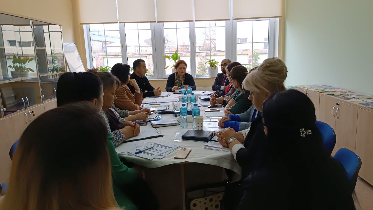 A meeting held on activities of Child and Family Support Centers 